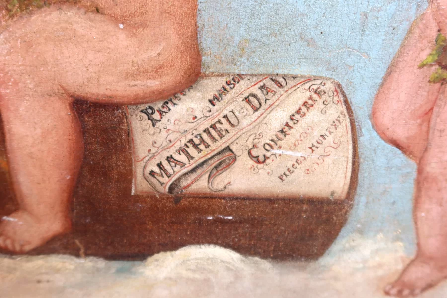 ÓLEO SOBRE LIENZO REPRESENTANDO QUERUBINES