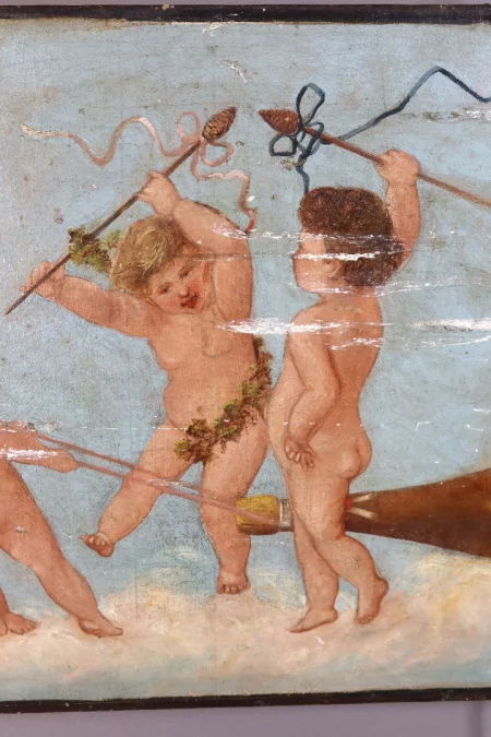 ÓLEO SOBRE LIENZO REPRESENTANDO QUERUBINES