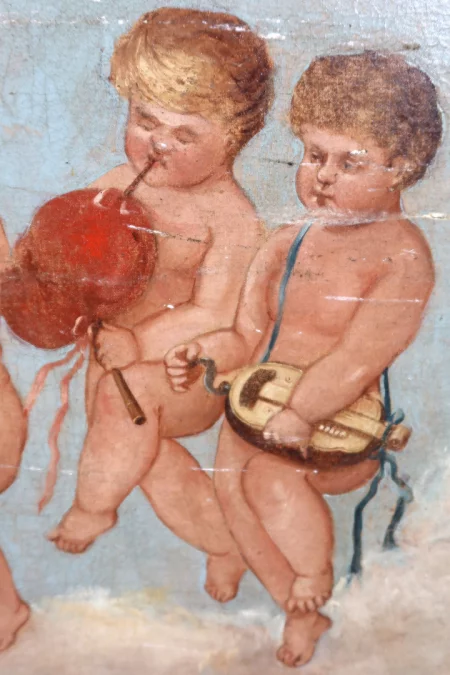 ÓLEO SOBRE LIENZO REPRESENTANDO QUERUBINES