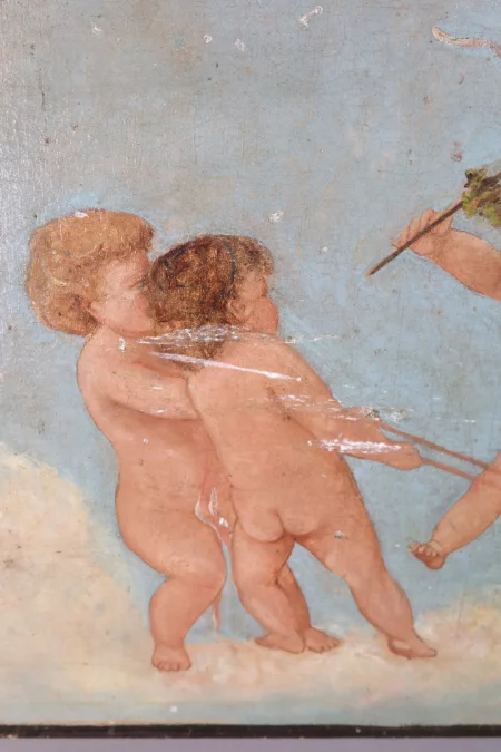 ÓLEO SOBRE LIENZO REPRESENTANDO QUERUBINES