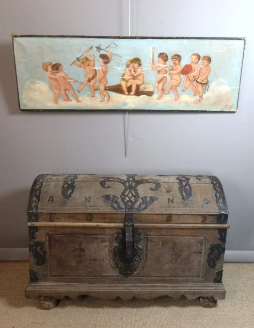 ÓLEO SOBRE LIENZO REPRESENTANDO QUERUBINES