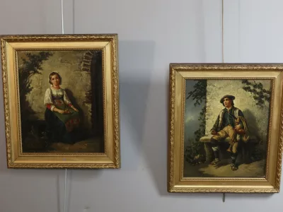 PAREJA DE CUADROS firmados A. LEONARD