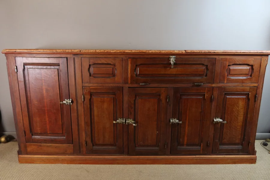 BARRA DE BAR Y RESPALDO DE ROBLE