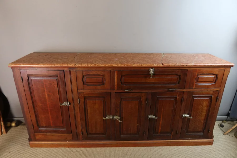 BARRA DE BAR Y RESPALDO DE ROBLE