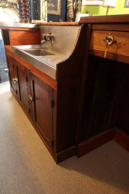 BARRA DE BAR Y RESPALDO DE ROBLE